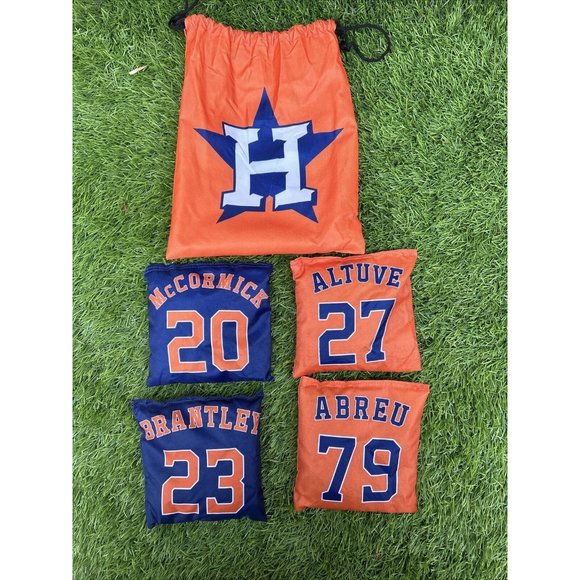 Houston Astros Corn Hole Dual Sided Bean Bag Set of 4 - Picture 3 of 5